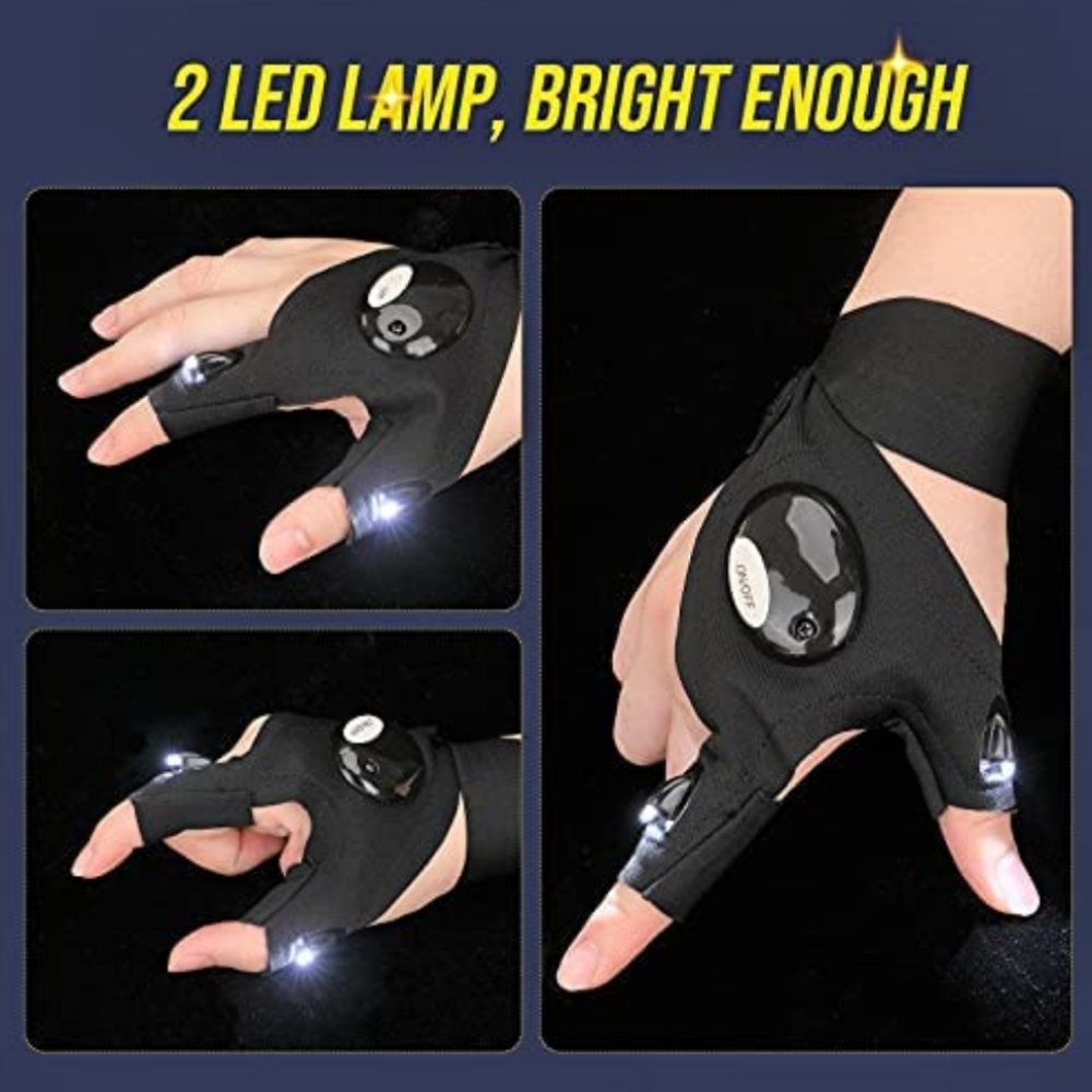 LED Flashlight Lighted Gloves - Picture 2 of 7
